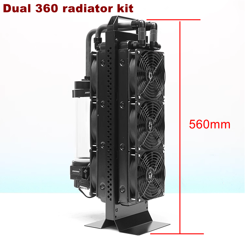 External Radiator Water Cooling Kit - Çift radyatörlü harici su soğutma kombinasyonu,
