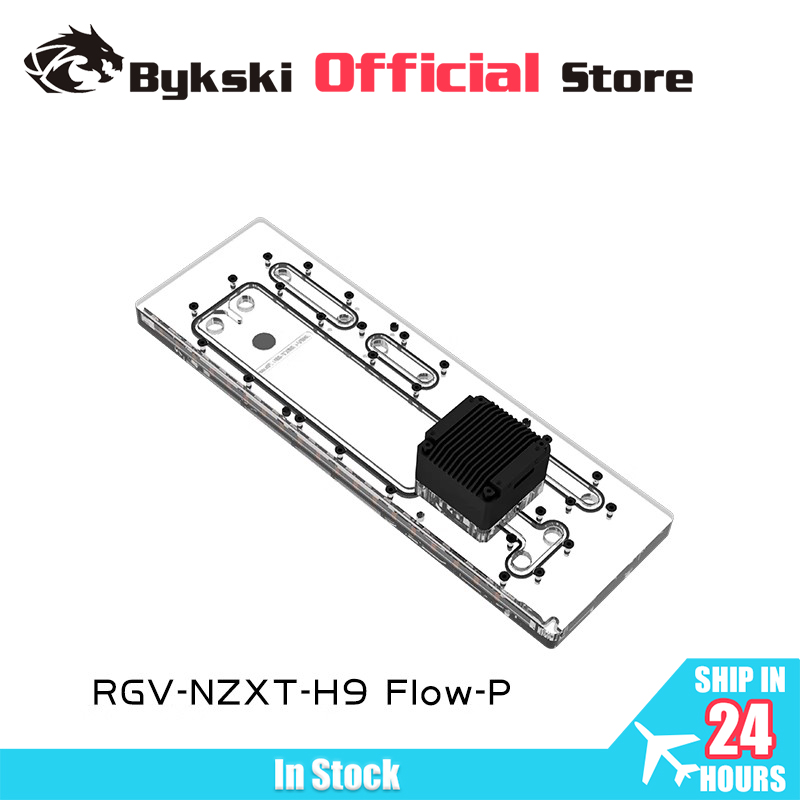 Distro Plate Ddc Pump Combo - Bykski RGV-NZXT-H9 FIow-P Akrilik Dağıtım Plakası