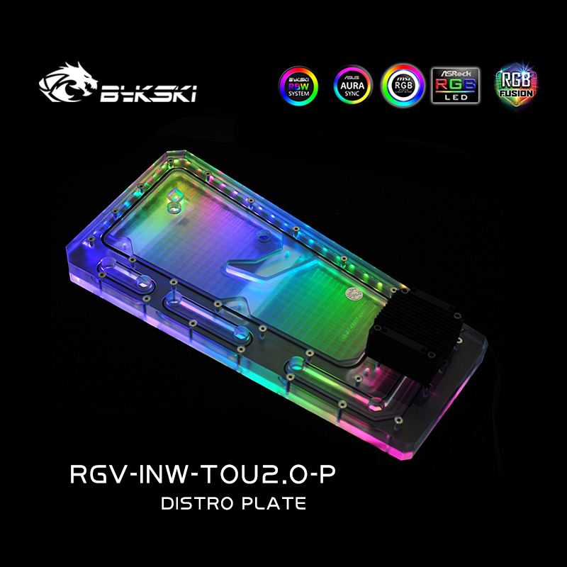 Distro Plate Ddc Pump Combo - BYKSKI RGV-INW-TOU2.0-P Akrilik Levha Su Kanalı