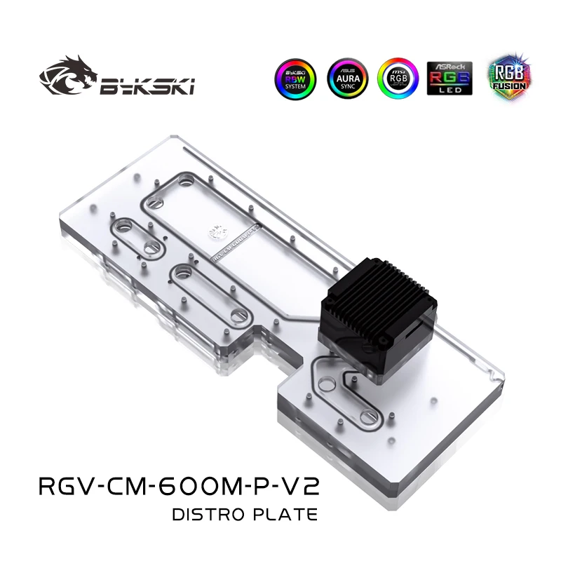 Distro Plate Ddc Pump Combo - MasterCase SL600M Bilgisayar Kasası için BYKSKI