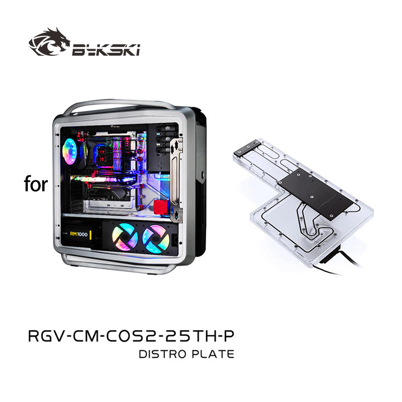 Distro Plate Ddc Pump Combo - BYKSKI RGV-CM-COS2-25TH-P Akrilik Tank, CoolerMaster COSMOS